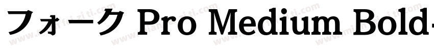 フォーク Pro Medium Bold字体转换